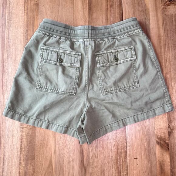 Gap Garment Dyed Shorts Drawstring High Waisted Cotton Pull On Extra Small Green - Picture 5 of 12